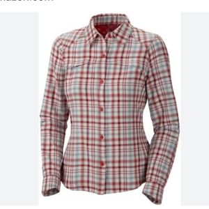 Columbia Omni-Shade UPF 30 Sun Protection Plaid Long Sleeve Shirt hiking 1X